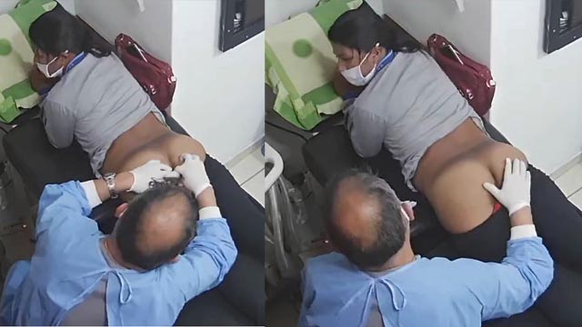 Busty Girl In Clinic Room Fingering Pussy By Doctor Captured